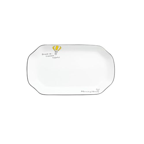 Runder nordischer Stil, rund, einfach und exquisit, hochtemperaturbeständig, glasierte Keramik-Reisschale, Fischteller, Heißluftballon Runder nordischer Stil, rund, einfach und exquisit, hochtemperaturbeständig, glasierte Keramik-Reisschale, Fischteller, Heißluftballon von TROSIQUANJIA