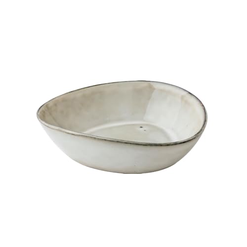Unregelmäßige Keramik-Schüssel mit spezieller Form, dreieckig, für Haushalt, Retro, Ofenwechsel, Gemüseschale, 19,1 cm Unregelmäßige Keramik-Schüssel mit spezieller Form, dreieckig, für Haushalt, Retro, Ofenwechsel, Gemüseschale, 19,1 cm von TROSIQUANJIA