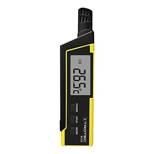 TROTEC Hygrometer BC25 – Luftfeuchtigkeitsmesser und Thermometer – Messbereich -20 °C bis +50 °C, Hitzeindex (HI), gefühlte Temperatur (WBGT) von TROTEC
