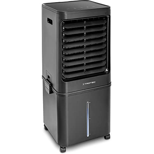 TROTEC Aircooler PAE 60 mobiler Luftkühler, 4-in-1 Luftkühler, Luftbefeuchter, Luftreiniger und Ventilator, 40 l Tank, 2,6 l/h Verdunstungsleistung, 4 Gebläsestufen, Timer, Nachtmodus von TROTEC