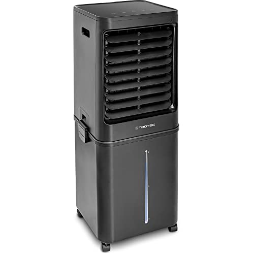 TROTEC Aircooler PAE 80 mobiler Luftkühler, 4-in-1 Luftkühler, Luftbefeuchter, Luftreiniger und Ventilator, 60 l Tank, 2,8 l/h Verdunstungsleistung, 4 Gebläsestufen, Timer, Nachtmodus von TROTEC