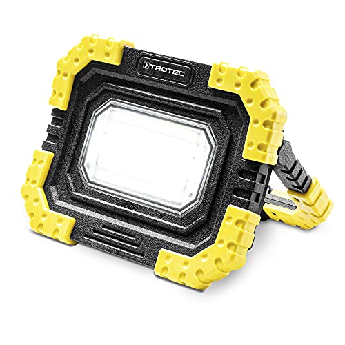 TROTEC Akku-LED-Arbeitsleuchte PWLS 06-10 | Baustrahler LED-Strahler LED-Arbeitslampe kabellose Handlampe mit USB-Powerbank von TROTEC