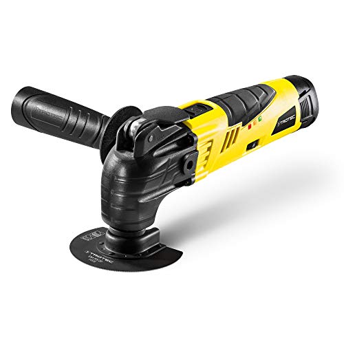 TROTEC Akku-Multifunktionswerkzeug PMTS 10-12V mit Schnellspannsystem, 12V-Akku, umfangreiches Zubehörset, Transportkoffer von TROTEC