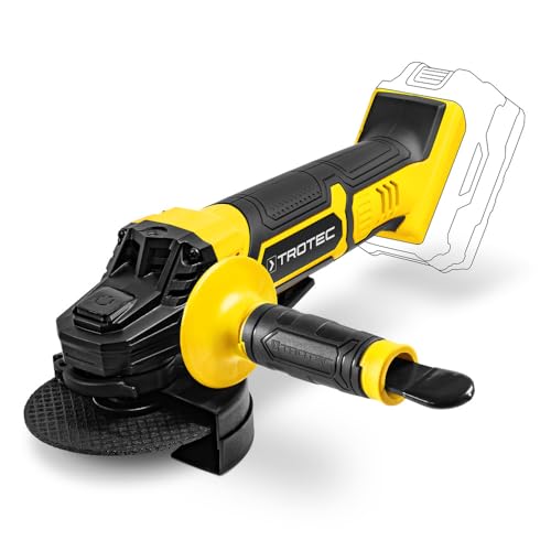 TROTEC Akku-Winkelschleifer PAGS 21-115 NB – ohne Akku, 10.000 U/min, 115 mm Scheibendurchmesser, inkl. Schnellladegerät und Transportkoffer von TROTEC