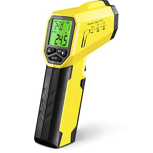TROTEC Infrarot Thermometer BP17 – Laser Thermometer, Taupunkt Erkennung – Messbereich -50°C bis +380°C, Pyrometer von TROTEC