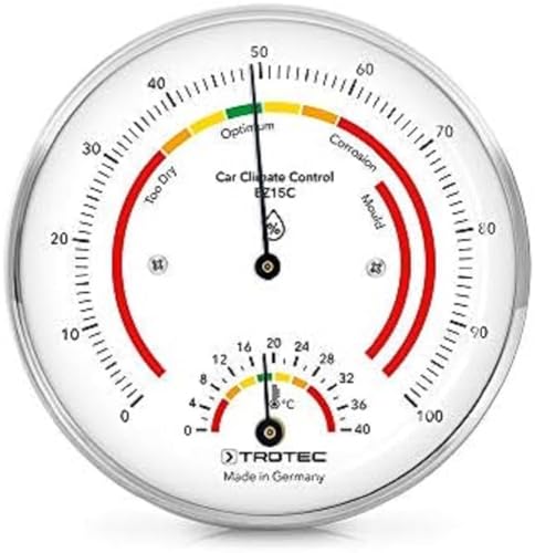 TROTEC BZ15C Thermohygrometer Hygrometer Thermometer Messbereich 0°C bis 40°C / 0% bis 100% Messung der relativen Luftfeuchte und der Lufttemperatur Einfache Ablesbarkeit und Interpretation von TROTEC