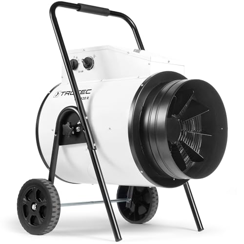 TROTEC Bauheizer TDS 120 R – Heizleistung 15 kW / 30 kW – Elektroheizer Luftmenge 1900 m³/h – Heizlüfter für große Räume von TROTEC