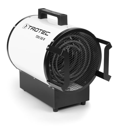 TROTEC Bauheizer TDS 50 R – Heizleistung 4,5 kW / 9 kW – Elektroheizer Luftmenge 844 m³/h – Heizlüfter für große Räume von TROTEC