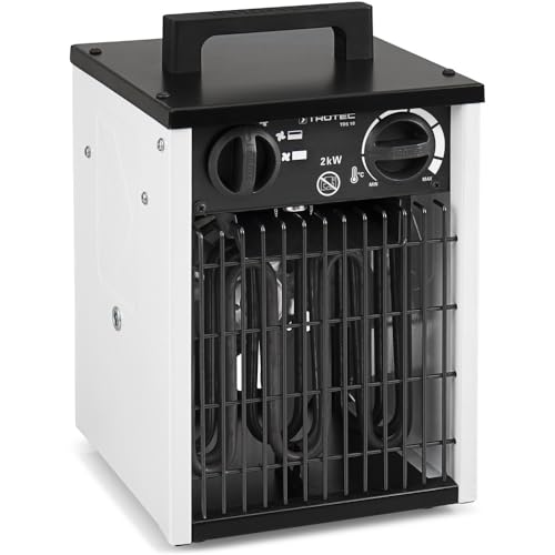 TROTEC Elektro Heizlüfter TDS 10 – Heizleistung 1 kW / 2 kW – Bauheizer Luftmenge 186 m³/h – Heizgebläse von TROTEC