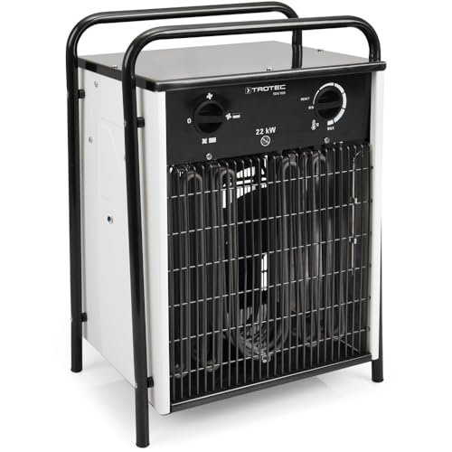 TROTEC Elektro Heizlüfter TDS 100 – Heizleistung 11 kW / 22 kW – Bauheizer Luftmenge 1.632 m³/h – Heizgebläse von TROTEC