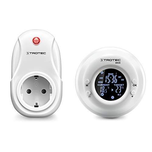 TROTEC Funk-Thermostat mit Zeitschaltuhr BN35 | Konstante Temperatur | Thermostat für Heizung, Klimaanalge | Ferngesteuert Smart Home von TROTEC