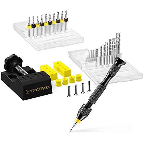 TROTEC - Handbohrer-Set 37-teilig Mini Bohrmaschine - Handwerkzeug für Modellbau, Basteln und Heimwerken von TROTEC