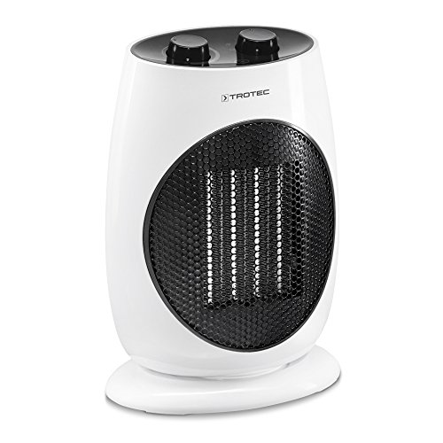 TROTEC Keramik Heizlüfter TFC 18 E – Heizleistung 1100 W / 1800 W – Elektroheizung mit Thermostat, Raumgröße 22 m² bis 55 m³, Oszillationsfunktion 70° von TROTEC
