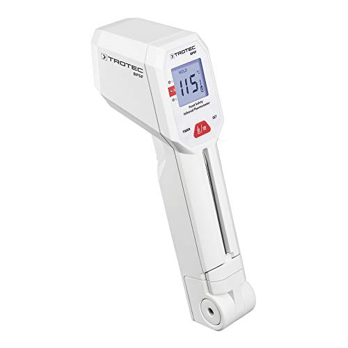 TROTEC Thermometer BP5F – Fleischthermometer Digital für Kochen – Messbereich -40 °C bis +200 °C, Infrarot bis +280 °C, IP65, Timer-Funktion, Maximalwert, Batteriestatus von TROTEC