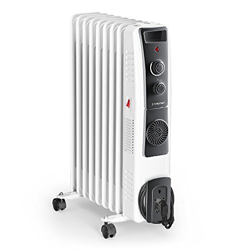 TROTEC Radiator Heizung TRH 22 E – Heizleistung 800 W / 1200 W / 2400 W – Elektro Heizkörper, 9 Rippen, mit Turbogebläse, Raumgröße 25 m² / 60 m³ von TROTEC