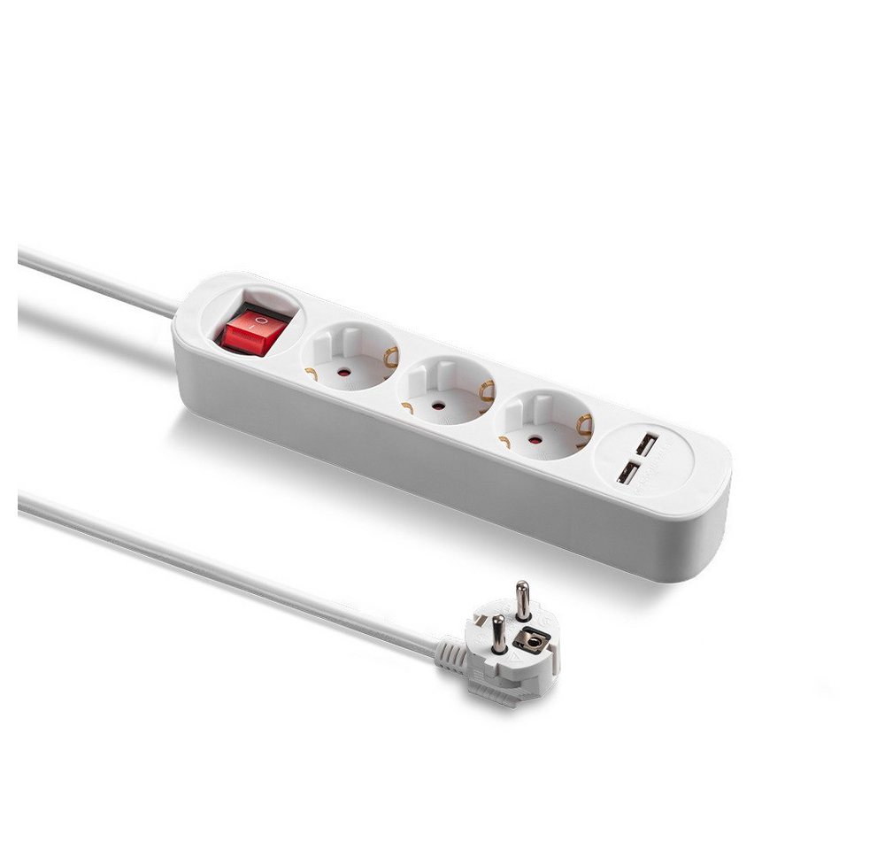 TROTEC PVH3 Steckdosenleiste 3-fach (USB-Anschlüsse, Kindersicherung, Kabellänge 1,5 m) von TROTEC