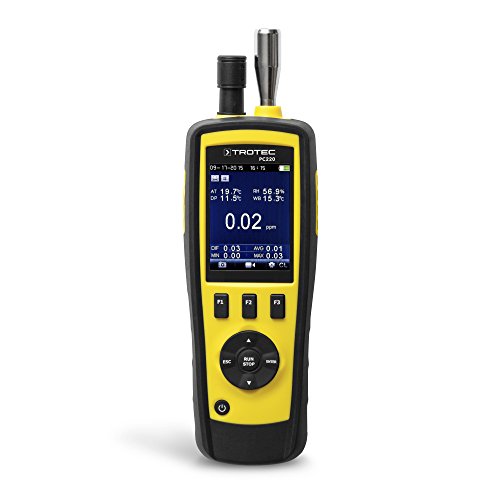 TROTEC Partikelzähler PC220 Handmessgerät Luftpartikel Klimadatenerfassung 6 Partikelgrößenkanäle von 0,3 bis 10 μm Filtereffizienzmessung mit langlebiger Laserdiode von TROTEC