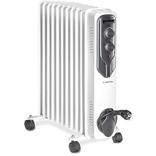 TROTEC Radiator Heizung TRH 21 E – Heizleistung 1000 W / 1500 W / 2500 W – Elektro Heizkörper, 11 Rippen, Raumgröße 30 m² / 75 m³ von TROTEC