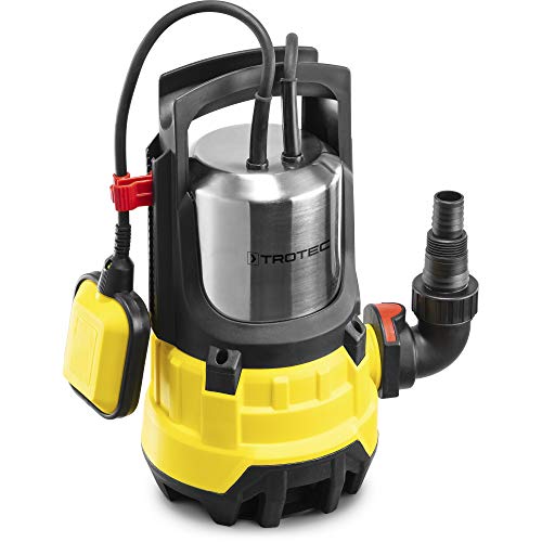 TROTEC Tauchpumpe TWP 9000 ES – Pumpe für Schmutzwasser – Fördermenge 15000 l/h, Leistung 900 Watt, Eintauchtiefe max. 7 m, Trockenlaufschutz, IPX8 von TROTEC