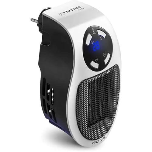 TROTEC Steckdosen Heizlüfter TFC 1 E – Heizleistung 500 W – mini Keramik Heizung, für Räume bis 10 m² / 25 m³, weiß von TROTEC