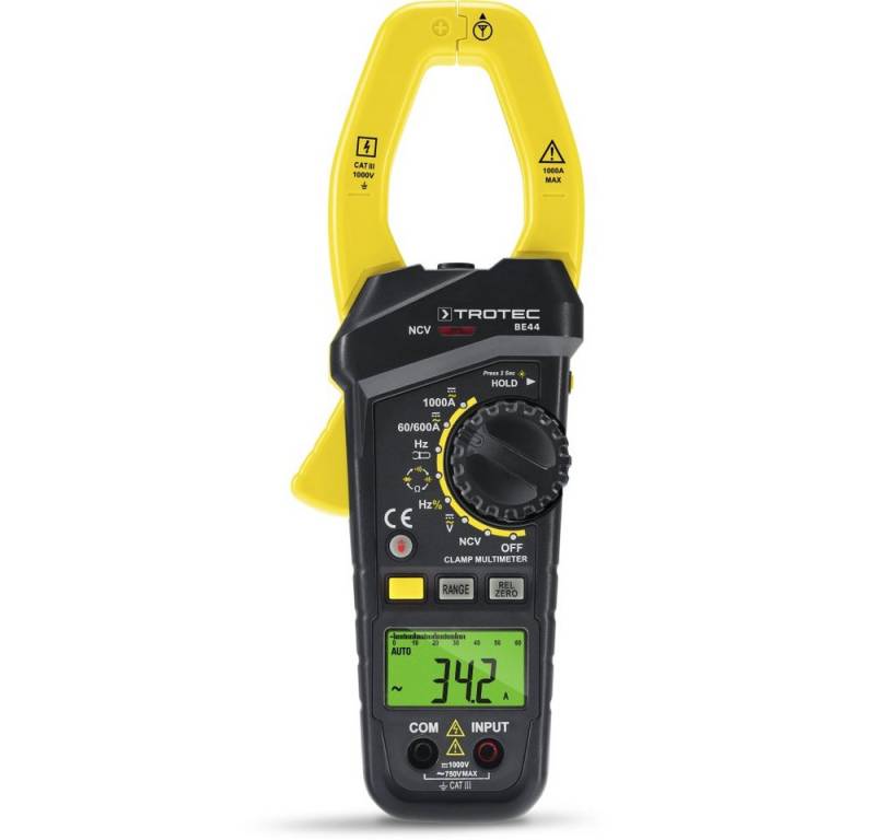 TROTEC Strommessgerät Stromzange BE44 mit True-RMS-Funktion von TROTEC