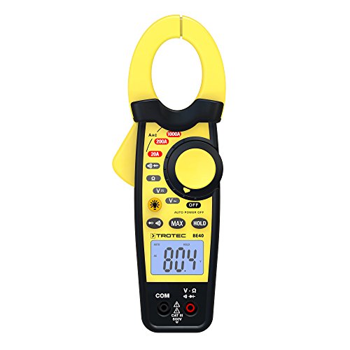 TROTEC Stromzange BE40 Zangenampermeter Multimeter Strommessung Spannung von TROTEC