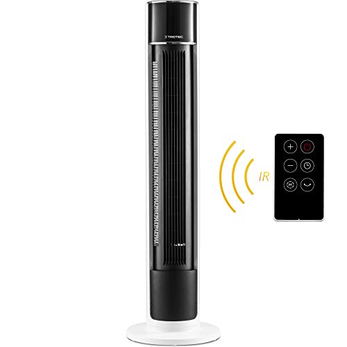 TROTEC Design-Turmventilator TVE 39 T, Standventilator, automatische Oszillation von 60 °, mit Abschaltfunktion, 6 Geschwindigkeitsstufen, 45 Watt, LED-Display von TROTEC