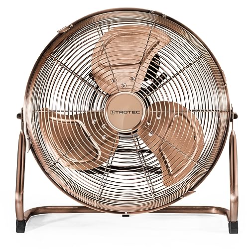 TROTEC Bodenventilator TVM 13 – 44 Watt, Neigungswinkel 100°, 3 Stufen, Ø 35 cm, kippfester Stand, leise, Kupfer von TROTEC
