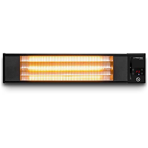 TROTEC Terassenheizstrahler Infrarot IR 2010 S – Heizleistung 650 W / 1350 W / 2000 W – Standgerät, Wandmontage, inkl. Fernbedienung von TROTEC