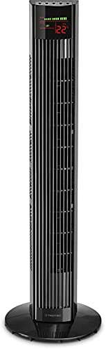 TROTEC Turmventilator TVE 31 T – 45 Watt, Oszillation 60°, 3 Stufen, 92 cm groß, sehr leise, mit Fernbedienung, Timer, LED-Display, Abschaltfunktion, schwarz von TROTEC