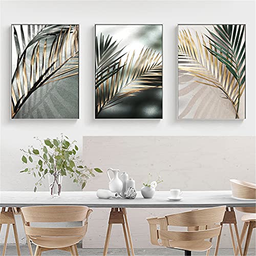 TROYSINC 3er Set Poster Wandbilder, Moderne Tropische Pflanzen Wanddekoration, Schlichte Wohnzimmer-Bilderdekoration - Rahmenlos (30x 40 cm) von TROYSINC