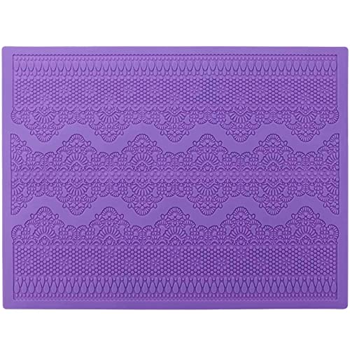 TROYSINC Blume Muster Silikon Spitze Matte Kuchen Spitze Matte Silikon Spitze Matten Prägung Kuchen Fondant Form Silikon Matte DIY Dekorieren Werkzeuge für Kuchen Brot Mousse Tortendeko von TROYSINC