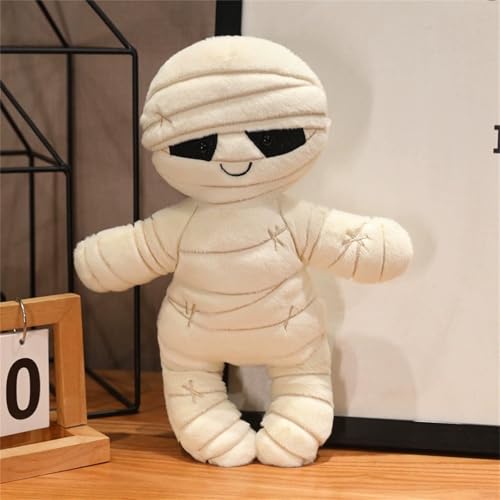 TROYSINC Geister Plüschtier Mumie Kuscheltier, Weich Cartoon Mumie Plüsch Puppe Spielzeug Stofftier Plüschkissen Halloween-Dekoration Für Kinder Geschenk von TROYSINC