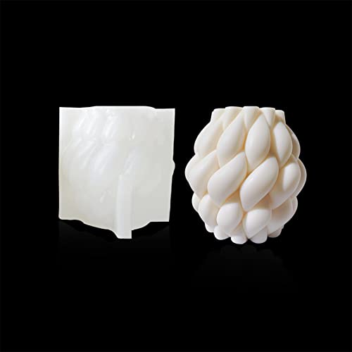 TROYSINC Kerzen Silikonform Kerzenformen Zum Gießen 3D große Rotierende Regentropfen-Kerzenform,Geometrische Ball Silikonform für Heimdekorationen, Bastel Ornamente, DIY Duftkerze (9,5 x 9,5 cm) von TROYSINC