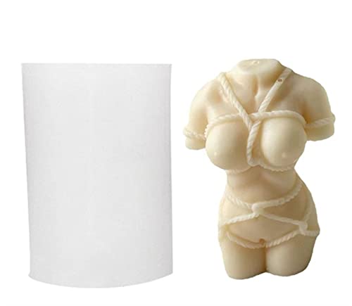 TROYSINC Kerzenform Silikon Frau DIY Silikon Gießformen 3D Silikon Kerzenform 3D Frauen Körper Nackte Form,DIY KöRper Kerze Silikonform Dekor Kunst Handwerk (B) von TROYSINC