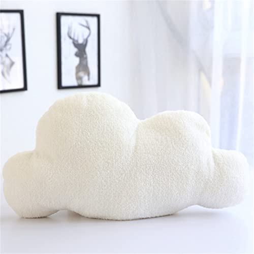 TROYSINC Wolken Kuscheltier Kissen Plüschtier Plüsch Dekoratives Kissen Stoff Plüschkissen Geburtstagsgeschenk für Kinder, Decor Kinderzimmer Zuhause Schlafzimmer (Weiß,60 x 32 cm) von TROYSINC