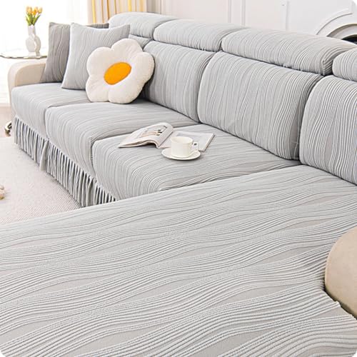 TRQQWEQQ Sofa Sitzkissenbezug Stretch Sitzkissenschutz Elastischer Kissenbezüge Husse Überzug Bezug for Sofa Sitzkissen Mit Gummibändern Ersatz Für Alle Jahreszeiten(DarkA,Backrest Cover) von TRQQWEQQ