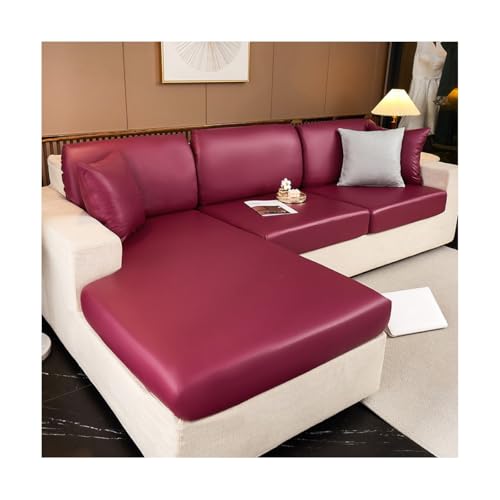 TRQQWEQQ Stretch Sofa Überzug Universelle rutschfeste Sofaschoner Ultra Weicher Sofaschoner FüR Kinder Hunde Haustiere(Burgundy,Extra-Large (S)) von TRQQWEQQ