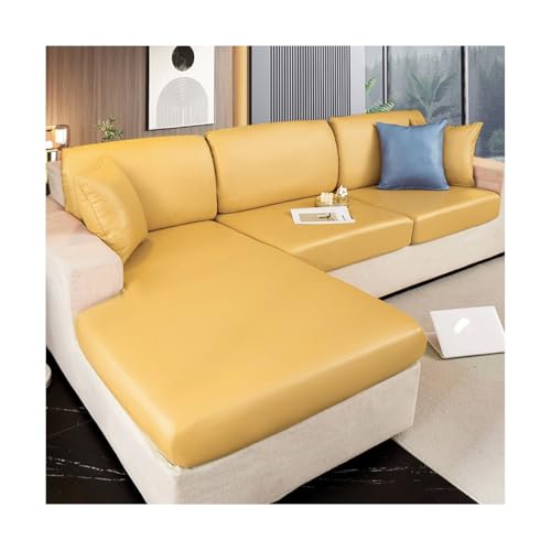 TRQQWEQQ Stretch Sofa Überzug Universelle rutschfeste Sofaschoner Ultra Weicher Sofaschoner FüR Kinder Hunde Haustiere(Giallo,Extra-Large (M)) von TRQQWEQQ