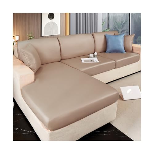TRQQWEQQ Stretch Sofa Überzug Universelle rutschfeste Sofaschoner Ultra Weicher Sofaschoner FüR Kinder Hunde Haustiere(Khaki,Extra-Large (S)) von TRQQWEQQ
