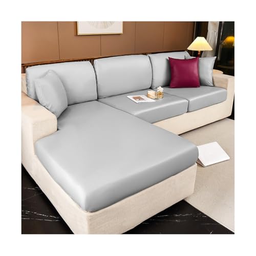 TRQQWEQQ Stretch Sofa Überzug Universelle rutschfeste Sofaschoner Ultra Weicher Sofaschoner FüR Kinder Hunde Haustiere(Light Gray,Extra-Large (M)) von TRQQWEQQ