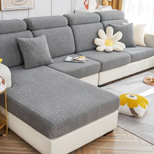 TRQQWEQQ Universal Elastischer Sofa Sitzkissenbezug Vielseitige Sofa Überwurfdecke rutschfest Waschbare Möbel Schutz Für Hunde Katzen Haustiere(1 Gray,Headrest Cover S) von TRQQWEQQ
