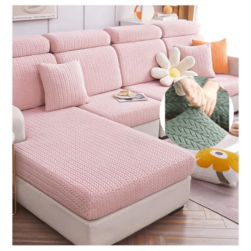 TRQQWEQQ Universal Elastischer Sofa Sitzkissenbezug Vielseitige Sofa Überwurfdecke rutschfest Waschbare Möbel Schutz Für Hunde Katzen Haustiere(1 Pink,Backrest Cover M) von TRQQWEQQ