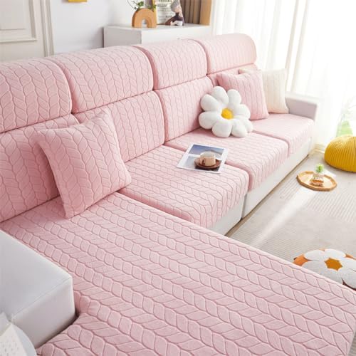 TRQQWEQQ Universal Elastischer Sofa Sitzkissenbezug Vielseitige Sofa Überwurfdecke rutschfest Waschbare Möbel Schutz Für Hunde Katzen Haustiere(2 Pink,Seat Cover M) von TRQQWEQQ