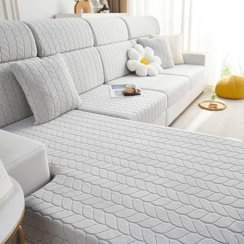 TRQQWEQQ Universal Elastischer Sofa Sitzkissenbezug Vielseitige Sofa Überwurfdecke rutschfest Waschbare Möbel Schutz Für Hunde Katzen Haustiere(2 Space Gray,Seat Cover M) von TRQQWEQQ