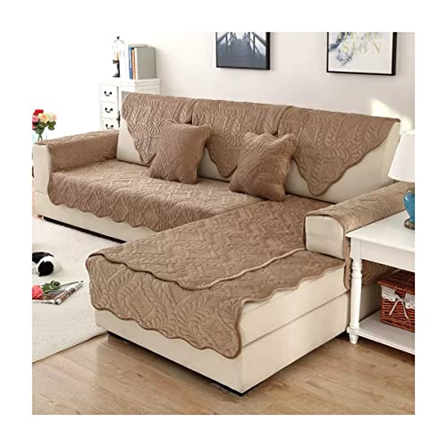 TRQQWEQQ Universelle rutschfeste Sofaschoner Waschbare SofabezüGe Vielseitige Sofa Tagesdecke Für Hunde Katzen Haustiere(Brown,90 * 90cm) von TRQQWEQQ