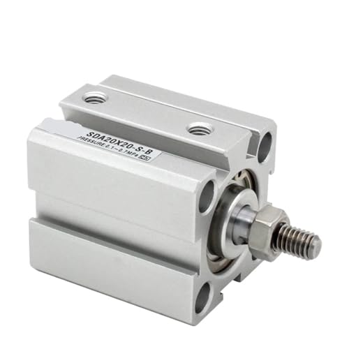 SDA80-B Luftpneumatikzylinder doppeltwirkend Kompaktzylinder Bohrung 80mm Hub 5-100mm Außengewinde(SDA80X70-B) von TRRKNRYGP