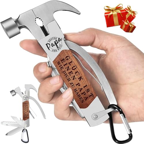 Multitool Vatertagsgeschenk für papa - 12 in 1 Multi Tool Hammer, Vatertagsgeschenk für papa, Vatertag geschenke Ideen für Männer Vater von Tochter Sohn, Bester Papa der Welt Multifunktionswerkzeug von TRSCIND