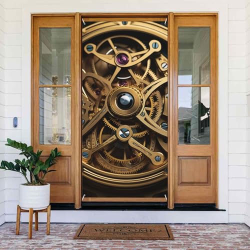 Welcome Spring Door Cover Large Hanging Banner Cool Steampunk Gears Welcome Porch Sign French Privacy Door Window Curtains Photography Background Seasonal Outdoor Decoration Welcome Spring Door Cover Large Hanging Banner Cool Steampunk Gears Welcome Porch Sign French Privacy Door Window Curtains Photography Background Seasonal Outdoor Decoration von TRSGKSQP