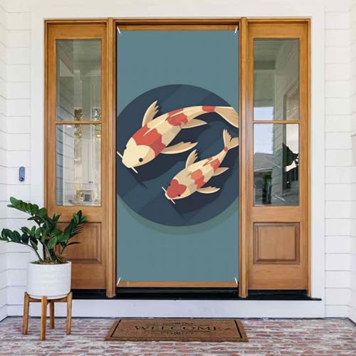 Welcome Spring Door Cover Large Hanging Banner Flat Koi Fish Welcome Porch Sign French Privacy Door Window Curtains Photography Background Seasonal Outdoor Decoration Welcome Spring Door Cover Large Hanging Banner Flat Koi Fish Welcome Porch Sign French Privacy Door Window Curtains Photography Background Seasonal Outdoor Decoration von TRSGKSQP
